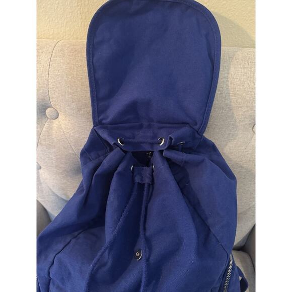 Victorias Secret PINK School Backpack Blue Denim Fringe - Picture 15 of 15